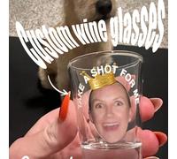 Verre à vin personnalisé avec photo, verre à vin personnalisé, verre à vin d'anniversaire personnalisé, verre à vin avec photo personnalisé, multifonctionnel, verre à vin amusant pour enterrement de v