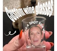 Verre à vin personnalisé, Verre à vin d'anniversaire personnalisé, Verre à vin avec photo personnalisée, Verre à vin amusant pour fête de célibataires, Cadeaux de fête, Verre à vin avec visage du mari