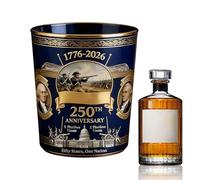 Verre à whisky | 250e anniversaire des États-Unis Verres à spiritueux, verres à spiritueux patriotiques, adaptés pour hommes, maris, fêtes, collectionneurs, bar à domicile, vitrine d'exposition