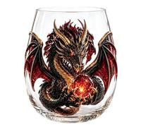 Verre à whisky boule de cristal fantaisie, verre à whisky Dragon Art | Verres sculptés Dragon mythique pour whisky, bar et cocktails