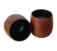 Verre à whisky en bois, tasse à thé en bois, 2 pièces Sturdy, bouteille vintage rustique légère, pour anniversaire, mariage et décoration d'intérieur, 9 x 7 cm