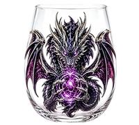 Verre à whisky en forme de boule de en forme de dragon 3D sculpté | L'intérieur sculpté du dragon crée un incroyable effet de réflexion de la lumière