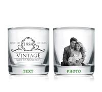 Verre À Whisky Personnalisé Pour Homme Verre À Whisky Avec Photo/Texte Gravé Cadeaux Personnalisés Pour Homme Gravure Au Laser 8Oz/11Oz Anniversaire Personnalisé Noël Cadeau
