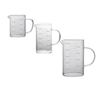 Verre Borosilicate Tasse à Mesurer 1000 Ml 3 Pièces | Verre Mesureur Cocktail, Échelle Claire, Poignée Isolée, Réutilisable Cuisine, Sauce et Vinaigre