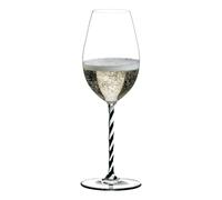 Verre Champagne Wine Glass Black and White Twisted Fatto a Mano Riedel