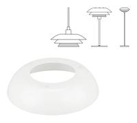 Verre de Remplacement pour Abat-jour Inférieur DL31 Blanc
