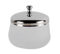 Verre Dépoli Gobelet de Nettoyage Acier Inoxydable, pour Manucure | Vernis et Monomère, Base Ronde Blanche, Usage sur Table, Écoles et Services Mobiles