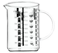 WMF Pichet mesureur 1 l – Verre résistant à la chaleur, Transparent, Graduations l/ml/tasses/g