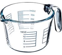Verre doseur de cuisine - Mesure - 0,5 l - Avec échelle graduée - Pour la pâtisserie et la cuisine