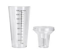 Verre doseur de précision, bouteille de mélange de dilution, 25,4 x 9,7 x 6,5 cm avec marquage, distributeur de conteneur en polymère étanche, design gradué, lavage de voiture, maison, garage