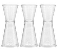 Verre doseur double, en plastique, lot de 3, pour bar et usage domestique