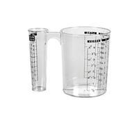 Verre doseur double en plastique transparent