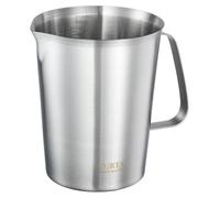 Verre doseur en acier inoxydable de 2000 ml, avec anse et bec verseur, résistant aux chocs et compatible lave-vaisselle