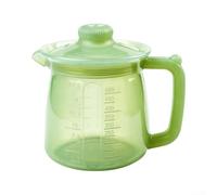 Verre doseur en silicone de 500 ml, de qualité alimentaire, résistant à la chaleur, avec couvercle et poignée pour thé et lait (vert)