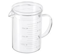 Verre doseur en verre borosilicaté de 350 ml, avec graduation et bec verseur, de couleur blanche
