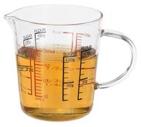 Verre doseur en verre de 200 ml, avec anse et bec verseur