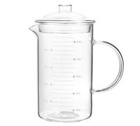 Verre Doseur Gradué 1000ml en Verre Résistant à Chaleur avec Couvercle | Nettoyage Facile, Récipient D'eau Froide, Pot à Jus en Verre, Usage Domestique, Format Pratique