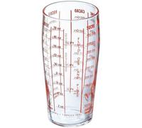 Verre Doseur Gradué - Luminarc - 1/2 L - Transparent et Rouge - Passe au Lave-Vaisselle - Verre