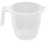 Verre doseur léger de 2 litres, robuste et résistant, fabriqué avec des pichets d'eau en plastique transparent 100 % non toxique, empilable, passe au lave-vaisselle et au micro-ondes (2 litres)