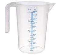 APS Germany – Verre doseur 1 L – PP transparent, poignée fermée, graduations L/ml