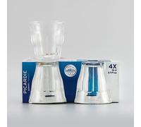 Verre - DURALEX - Picardie - Lot de 4 - 16 cl - Transparent - Compatible lave-vaisselle