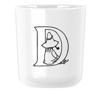 Verre en plastique MOOMIN ABC 200 ml, lettre D, blanc, RIG-TIG