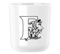 Verre en plastique MOOMIN ABC 200 ml, lettre F, blanc, RIG-TIG