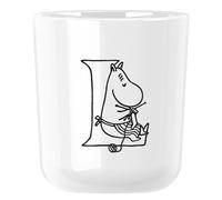 Verre en plastique MOOMIN ABC 200 ml, lettre L, blanc, RIG-TIG