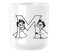 Verre en plastique MOOMIN ABC 200 ml, lettre M, blanc, RIG-TIG