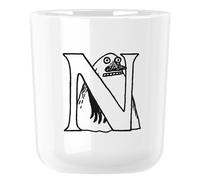 Verre en plastique MOOMIN ABC 200 ml, lettre N, blanc, RIG-TIG