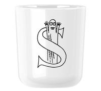 Verre en plastique MOOMIN ABC 200 ml, lettre S, blanc, RIG-TIG