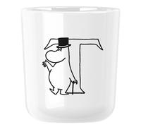 Verre en plastique MOOMIN ABC 200 ml, lettre T, blanc, RIG-TIG