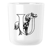 Verre en plastique MOOMIN ABC 200 ml, lettre U, blanc, RIG-TIG