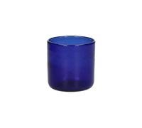 Verre en verre bleu, soufflé à la bouche, uni - Pomax, Vico - 8x8x8 cm