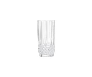 Verre en verre transparent, à eau, rond, déco ciselée - Bloomingville, Fenja - Ø6x13 cm