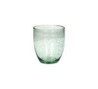 Verre en verre vert pâle, rond, à bulles, couleur dans la masse - Pomax, Victor - Ø9xH10 cm