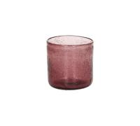 Verre en verre violet, soufflé bouche, bulles - Pomax, Vico - H8 cm