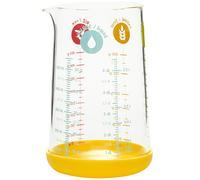 Pebbly Pichet doseur PKM-0500J – 500 ml verre et base en silicone – Jaune