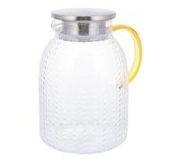 Verre Pichet à Eau Froide Grosse Capacité, 1800ml pour Maison | Couvercle Étanche, Versement sans Ouvrir le Bec, Transparent, Résistant à L'usure, Usage Domestique