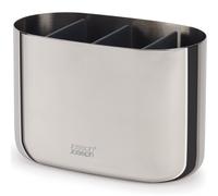 Joseph Joseph EasyStore Luxe - Porte-brosse à dents en acier inoxydable, Rangement de salle de bain- Grand, Acier Inox
