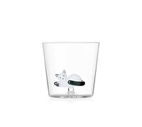 Verre Sleeping Cat Blanc et Gris