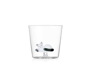 Verre Sleeping Cat Blanc et Gris