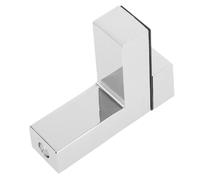 Verre Support D'étagère Argenté Réglable, et Bois Alliage de Zinc | Clip de Serrage pour Tablettes de 8 à 30mm, Surface Polie, Démontable, Usage Salle de Bain et Bibliothèque