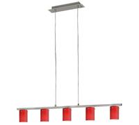 Verre Suspension Salon Chrome Eclairage Lampe 5-flg Set in mpoules LED