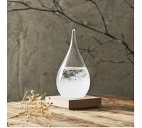 Verre Tempête - HOME DECO FACTORY - Baromètre - Déco - Blanc et Marron