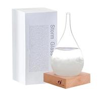 Verre tempête - Mode créative - Gouttes d'eau - Baromètre - Verre tempête - Pour prévisions météorologiques - Cadeau cool et original - Utilisé pour la maison et le bureau - Petit cadeau de Noël -