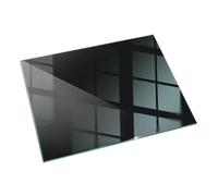 Verre Trempé pour Cheminée 120x80 cm Protecteur de Sol pour Poêle Résistant à la ChaleurPlaque de Protection Contre Les Étincelles Imprimé Élégant Rond - Couleur Graphite foncé