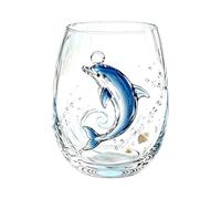 Verrerie artisanale poulpe à anneaux bleus, verre à boire 2D Oceans Octopus