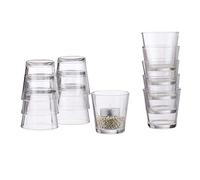 Verres à Bougies Chauffe-Plat Lot de 36, bougeoirs, photophores, idée Cadeau, verrines, 7,5 cm Ø, Transparent
