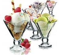 Verres à dessert et coupes à glace - Lot - 200 ml - Lot de 6 - Ronds - Verre - s FCM